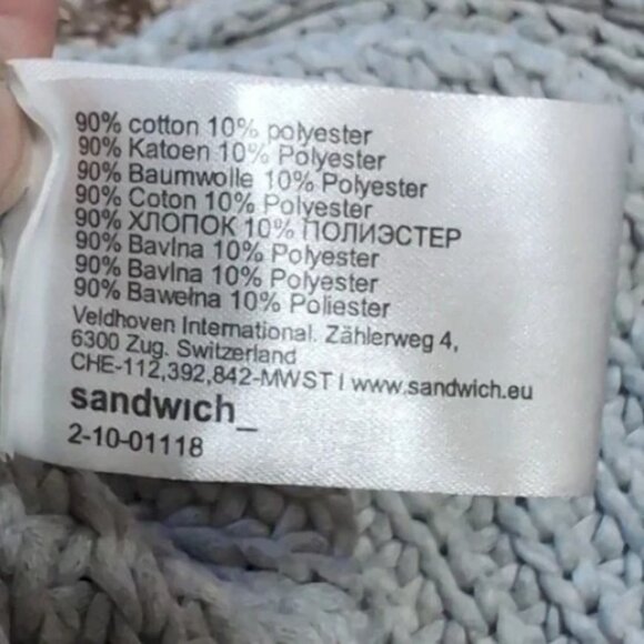 Sandwich grey longline textured open-front cardigan size S - Picture 8 of 11